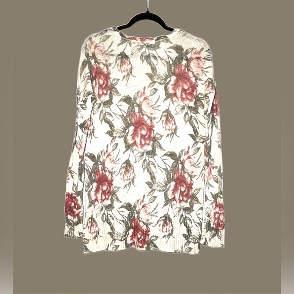 Abercrombie & Fitch Floral Boat Neck Long-Sleeved High-Low Sweater, S - Picture 5 of 15